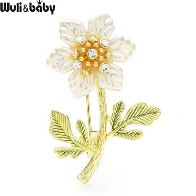 Wuli&baby paljude disainiga ilu lilledega prossid naistele kividest pärlitest prossinõelad ehted kingitused