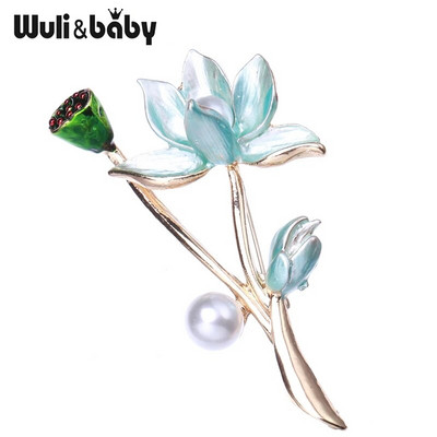 Wuli&baby paljude disainiga ilu lilledega prossid naistele kividest pärlitest prossinõelad ehted kingitused