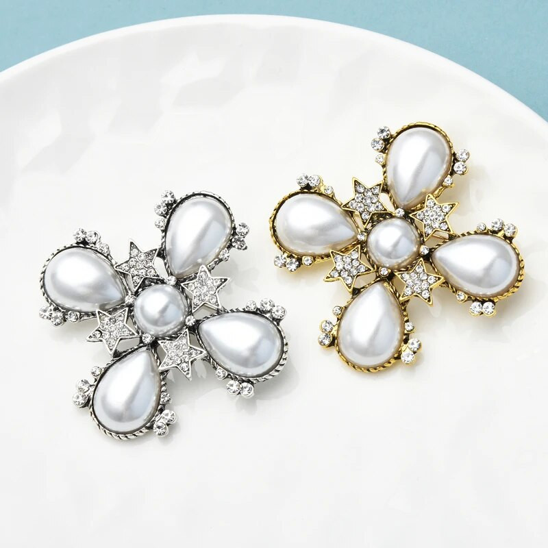 Wuli&baby paljude disainiga ilu lilledega prossid naistele kividest pärlitest prossinõelad ehted kingitused