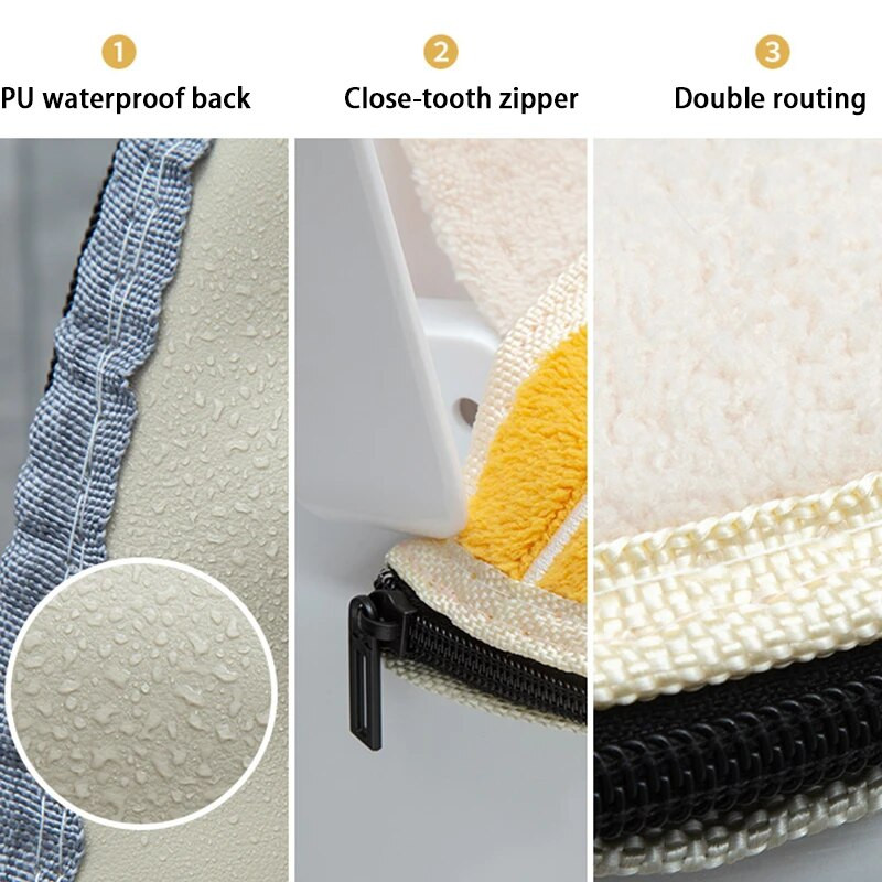 Jauks izšūšanas tualetes sēdekļa pārklājs ar rāvējslēdzēju, mīksts siltāks mazgājams tualetes paklājiņš, spilventiņš, tualetes gredzena paklājiņš vannas istabas aksesuāri