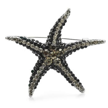 Γυναικείες καρφίτσες Wuli&baby Rhinestone Star Fish 3 χρωμάτων Sparkling Beauty Sea Star Animal καρφίτσες καρφίτσες Δώρα