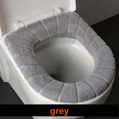 WC-poti istme kate paksendatud plüüs O-tüüpi soe WC-padi Universaalne tualett-poti istmepadi, korduvkasutatav talve-WC-istmepadi