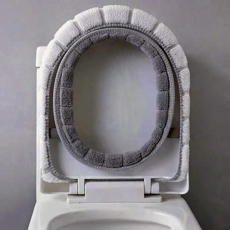 WC-poti istme kate paksendatud plüüs O-tüüpi soe WC-padi Universaalne tualett-poti istmepadi, korduvkasutatav talve-WC-istmepadi