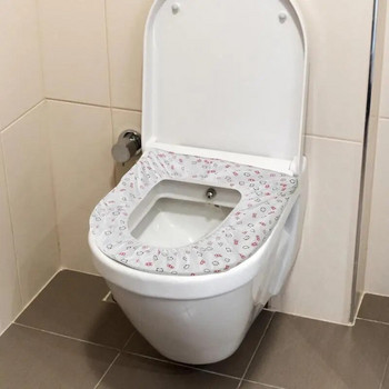 1 τμχ Καλύμματα καθισμάτων τουαλέτας Αδιάβροχο παχύ μαξιλάρι καθίσματος τουαλέτας Φορητό μη υφαντό καλύμματα χαλάκια τουαλέτας ταξιδιού Κάμπινγκ εξόρμηση