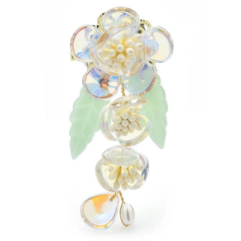 Wuli&baby Acrylic Flowers Γυναικεία καρφίτσα 5 Χρώματα 2022 Νέο Υλικό Καρφίτσες καρφίτσας Κοσμήματα Αξεσουάρ