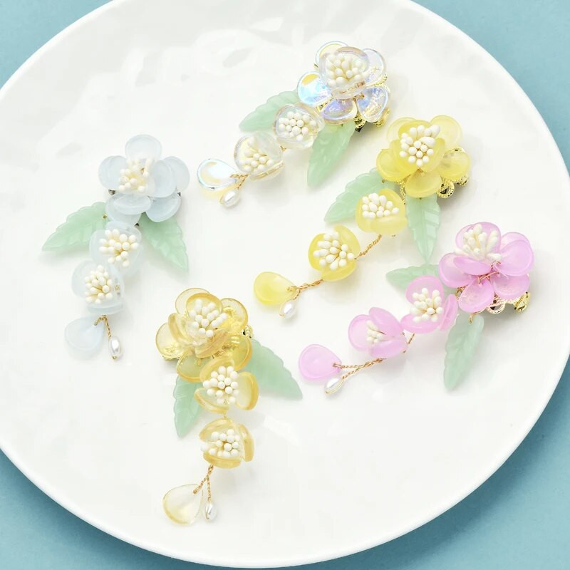 Wuli&baby Acrylic Flowers Γυναικεία καρφίτσα 5 Χρώματα 2022 Νέο Υλικό Καρφίτσες καρφίτσας Κοσμήματα Αξεσουάρ