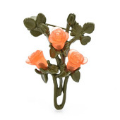 Wuli&baby Vintage lilleprossid naistele Unisex 2-värvilised valged oranžid roosiõielised peolilled kontoriprossid Pins kingitused