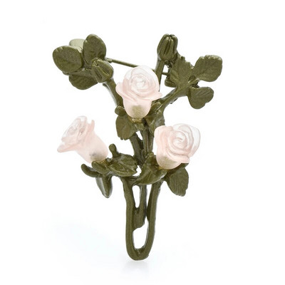 Wuli&baby Vintage lilleprossid naistele Unisex 2-värvilised valged oranžid roosiõielised peolilled kontoriprossid Pins kingitused