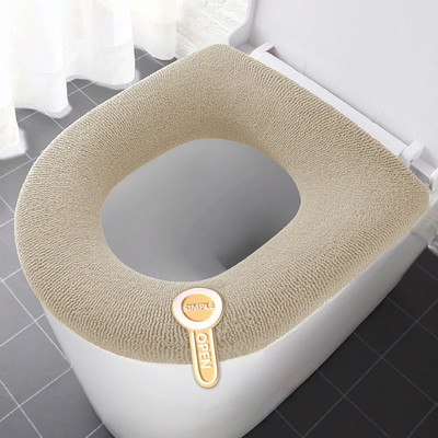 Husă universală pentru scaun toaletă Pernă pentru toaletă pentru baie Pernă moale și caldă pentru scaun pentru toaletă Accesorii pentru toaletă pentru baie