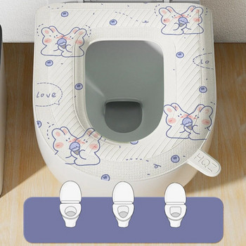 Миеща се подложка за покриване на тоалетна чиния Водоустойчива подложка Closestool Mat Калъф за седалка O-образна подложка за капак на тоалетна Чиния Покривало за биде Аксесоари за баня