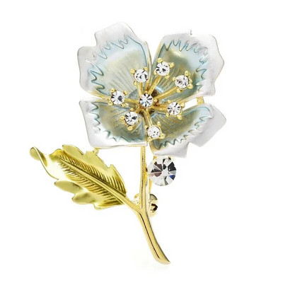 Wuli&baby Όμορφες καρφίτσες λουλουδιών για γυναίκες Unisex Δώρα καρφίτσες γραφείου με σμάλτο πάρτι 2 χρωμάτων