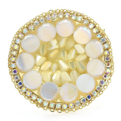 Wuli&baby käsitsi valmistatud nööpide disainiga ümmargused prossid nööpnõelad naistele Unisex säravad ilukrae nööpnõelad kingitused