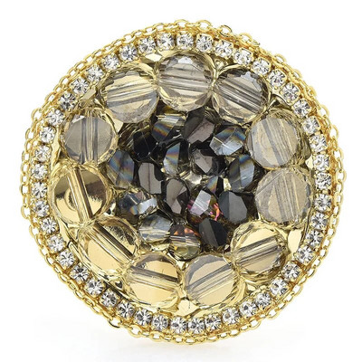 Wuli&baby käsitsi valmistatud nööpide disainiga ümmargused prossid nööpnõelad naistele Unisex säravad ilukrae nööpnõelad kingitused