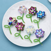 Wuli&baby sädelevad kristallist lillega prossid naistele Unisex 7-värvilised ilulilled kontoris peoprossidega kingid