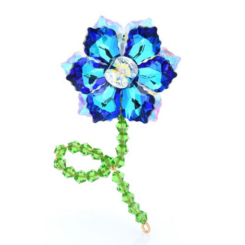 Wuli&baby Sparkling Crystal Flower Καρφίτσες για Γυναικείες Unisex 7χρωμα Beauty Flowers Δώρα καρφίτσα για πάρτι γραφείου