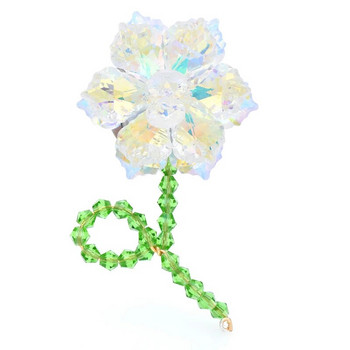 Wuli&baby Искрящи кристални брошки с цветя за жени Унисекс 7-цветни красиви цветя Брошка за офис парти Подаръци