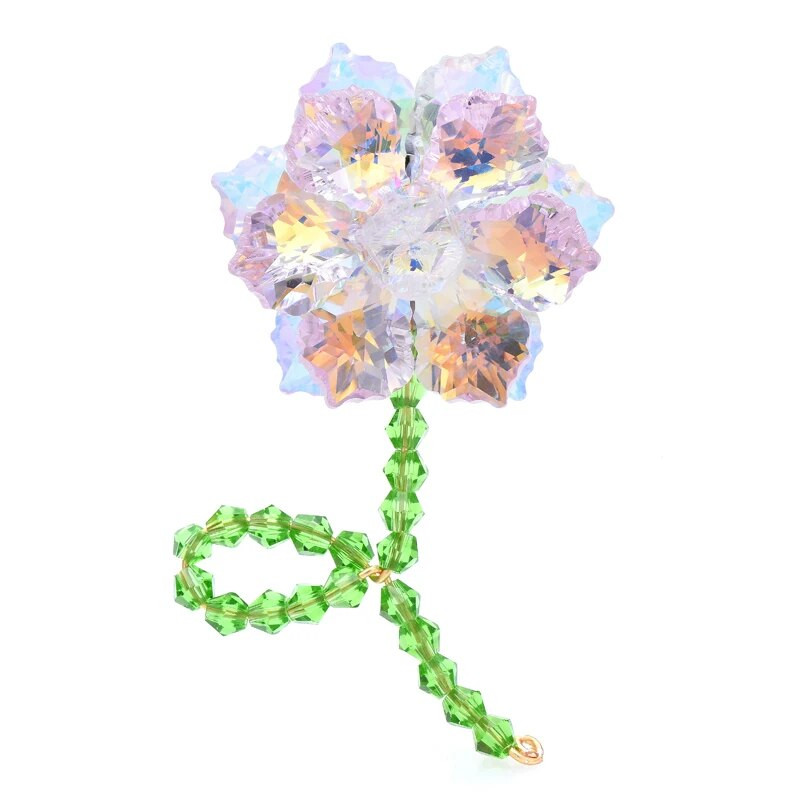Wuli&baby sädelevad kristallist lillega prossid naistele Unisex 7-värvilised ilulilled kontoris peoprossidega kingid