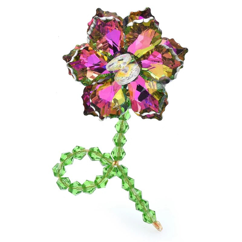 Wuli&baby sädelevad kristallist lillega prossid naistele Unisex 7-värvilised ilulilled kontoris peoprossidega kingid