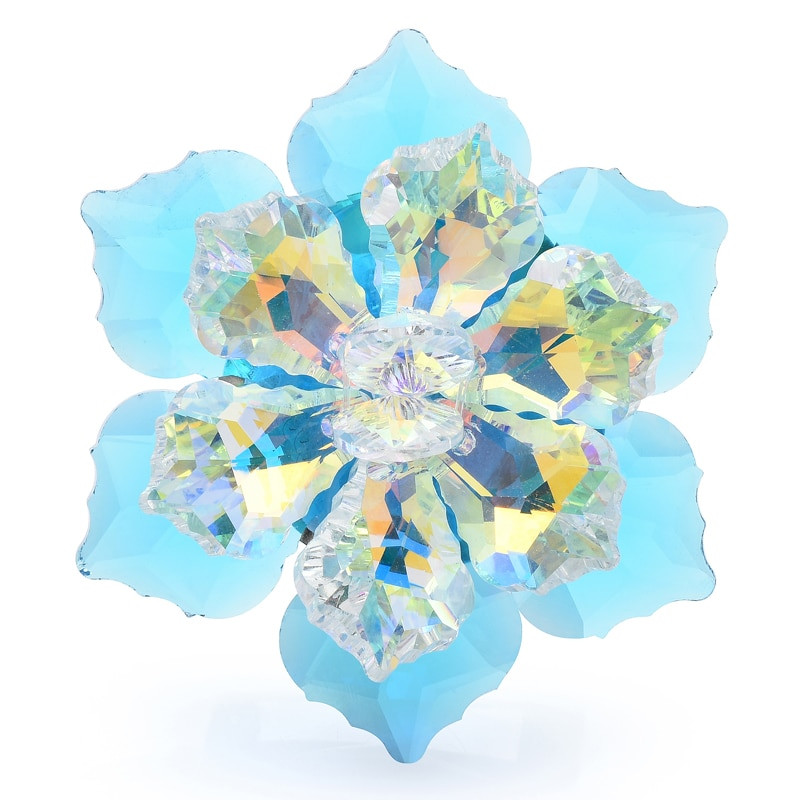 Wuli&baby Crystal lilleprossid naistele Meestele 5-värvilised Suvised Säravad Lillepeo Kontoriprossinõelad Kingitused