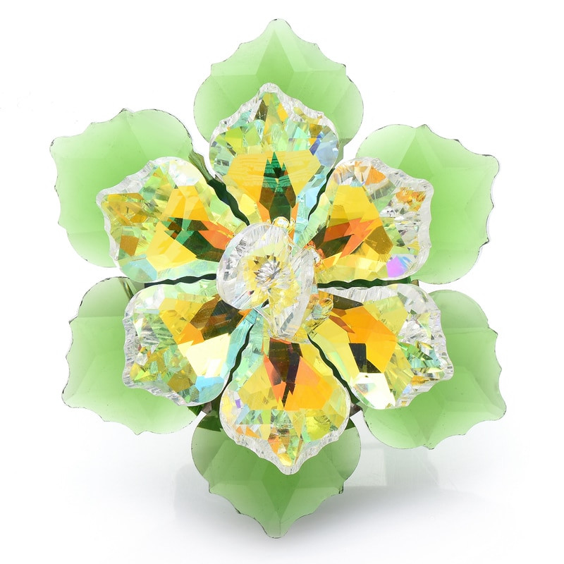 Wuli&baby Crystal lilleprossid naistele Meestele 5-värvilised Suvised Säravad Lillepeo Kontoriprossinõelad Kingitused