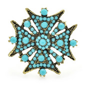 Wuli&baby Vintage helmeste lilledega prossid naistele Unisex 2-värvilised risti geomeetrilised peoprossinõelad Kingitused