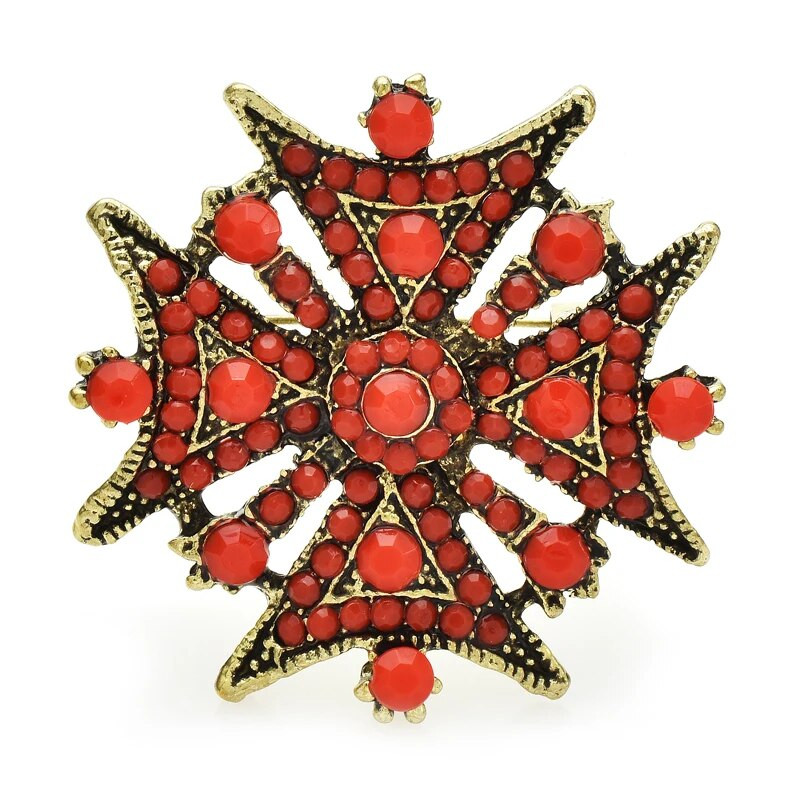 Wuli&baby Vintage helmeste lilledega prossid naistele Unisex 2-värvilised risti geomeetrilised peoprossinõelad Kingitused