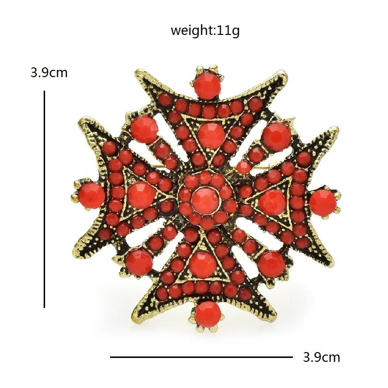 Wuli&baby Vintage helmeste lilledega prossid naistele Unisex 2-värvilised risti geomeetrilised peoprossinõelad Kingitused