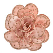 Wuli&baby Όμορφες καρφίτσες με μεγάλα λουλούδια Γυναικείες 4χρωμες υφασμάτινες στραστές παιώνια φυτά τριαντάφυλλο-λουλούδι για πάρτι Καρφίτσες καρφίτσας γραφείου Δώρα