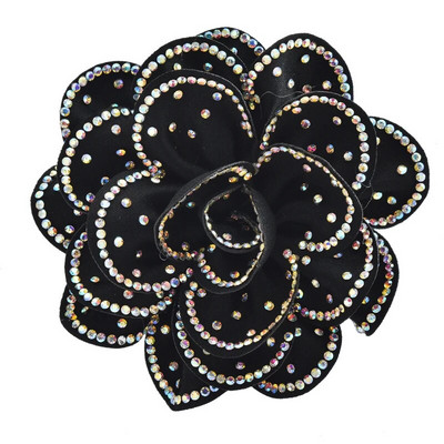 Wuli&baby Όμορφες καρφίτσες με μεγάλα λουλούδια Γυναικείες 4χρωμες υφασμάτινες στραστές παιώνια φυτά τριαντάφυλλο-λουλούδι για πάρτι Καρφίτσες καρφίτσας γραφείου Δώρα