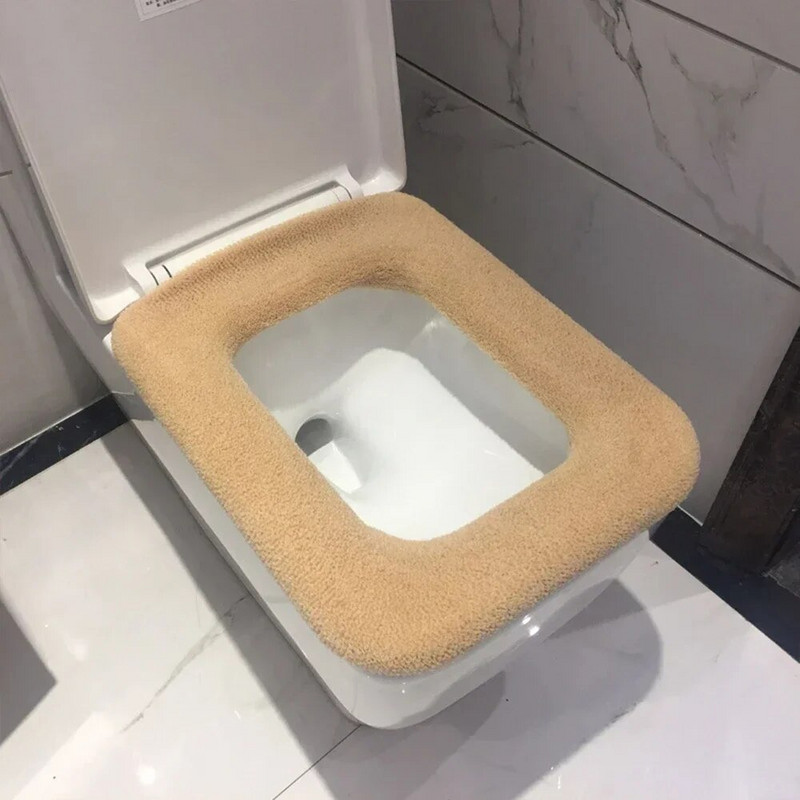 Vannitoa WC-poti iste eemaldatav ja pestav Pehme ja lihtne ühevärviline WC-poti kate Korduvkasutatavad vannitoatarbed