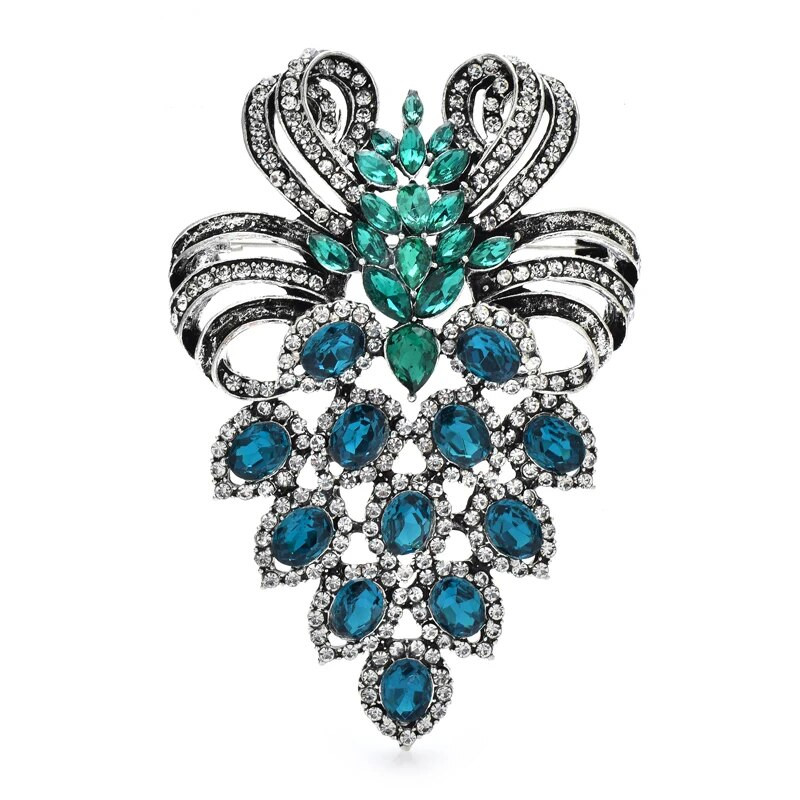 Wuli&baby Vintage Säravad Viinamarjast Prossid Naistele Unisex 2-värvilised Luksuslikud Puuviljad Lillepeo Kontori prossinõelad Kingitused