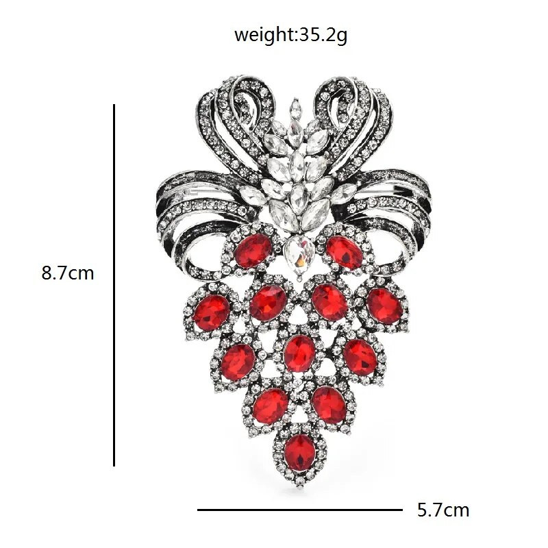 Wuli&baby Vintage Säravad Viinamarjast Prossid Naistele Unisex 2-värvilised Luksuslikud Puuviljad Lillepeo Kontori prossinõelad Kingitused