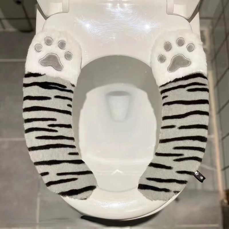 Cute Cartoon Μαξιλάρι καθίσματος τουαλέτας Οικιακό Υψηλής ποιότητας αδιάβροχη πάστα κάλυμμα πλυντηρίου τουαλέτας Winter Ins Wind Thickened