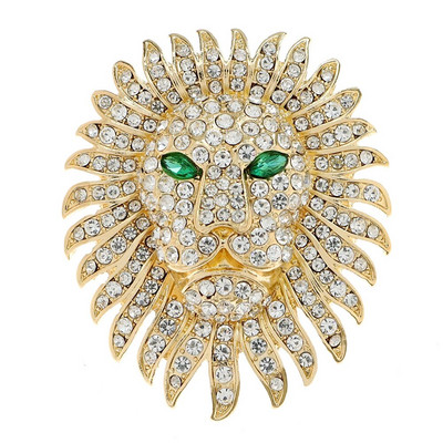 CINDY XIANG Rhinestone Lion Pross Mood Loomanööp Uus Mantel Kleit Aksessuaarid Unisex Naiste ja Meeste Ehted