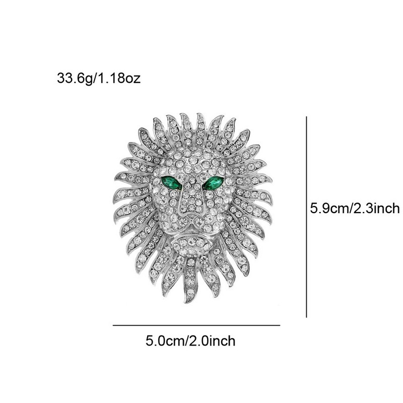 CINDY XIANG Rhinestone Lion Pross Mood Loomanööp Uus Mantel Kleit Aksessuaarid Unisex Naiste ja Meeste Ehted