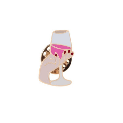 Naiste roosad roosid emailitud nööpnõelad prossid šampanja veiniklaas sigaret vintage plaadimängija armsad rattamärgid, ehted tüdrukutele