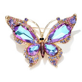 CINDY XIANG Shining Crystal Butterfly καρφίτσες για γυναίκες Μεγάλη καρφίτσα από έντομα Κομψά αξεσουάρ γάμου 2 διαθέσιμα χρώματα