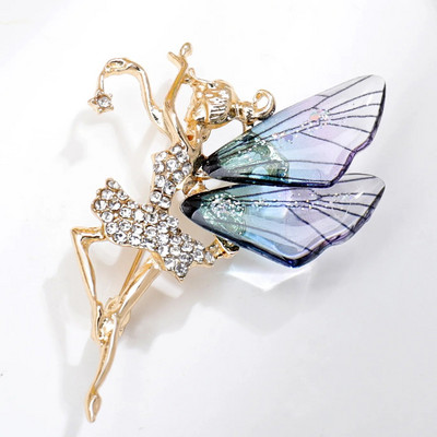 Luksuslikud läbipaistvad tiivad Haldja pross Elegantne liblikas balletitantsija nööpnõelad Loomingulised kivisulamist rõivad Aksessuaarid Kingitused