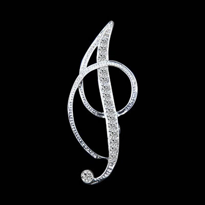 AZ Letter Χαριτωμένη καρφίτσα για γυναίκες Ανδρικά στρας Κρυστάλλινα ασημί Χρώμα Μεταλλικές καρφίτσες Κοσμήματα Αξεσουάρ Χριστουγεννιάτικο δώρο