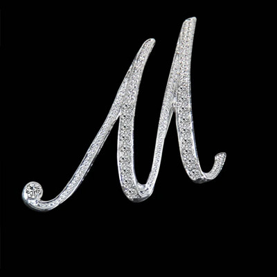 AZ Letter Χαριτωμένη καρφίτσα για γυναίκες Ανδρικά στρας Κρυστάλλινα ασημί Χρώμα Μεταλλικές καρφίτσες Κοσμήματα Αξεσουάρ Χριστουγεννιάτικο δώρο
