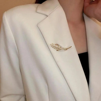 Корейски брошки Модни брошки със стрази Игли с копчета за пшенично ухо Дрехи Аксесоари с къси ръкави Брошки Mujer за жени