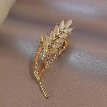 Корейски брошки Модни брошки със стрази Игли с копчета за пшенично ухо Дрехи Аксесоари с къси ръкави Брошки Mujer за жени
