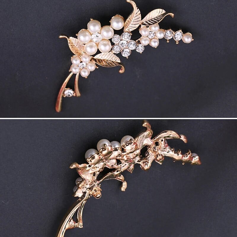 Ženski broš s cvijećem Ženski modni buket sa vještačkim dijamantima Biserni koržaž Džemper Kaput Dodaci Broševi Igle Nakit za zabavu Poklon