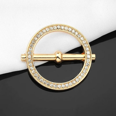 Luksusa kristāla pērļu aplis apaļas piespraudes Apģērbs Stūra apakšmala Viduklis sprādzes Šalle sprādze T-kreklam Ballītes Rotaslietas Aksesuāri