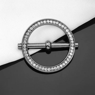 Luksusa kristāla pērļu aplis apaļas piespraudes Apģērbs Stūra apakšmala Viduklis sprādzes Šalle sprādze T-kreklam Ballītes Rotaslietas Aksesuāri