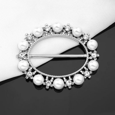 Luksusa kristāla pērļu aplis apaļas piespraudes Apģērbs Stūra apakšmala Viduklis sprādzes Šalle sprādze T-kreklam Ballītes Rotaslietas Aksesuāri