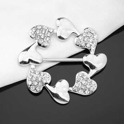 Luksusa kristāla pērļu aplis apaļas piespraudes Apģērbs Stūra apakšmala Viduklis sprādzes Šalle sprādze T-kreklam Ballītes Rotaslietas Aksesuāri