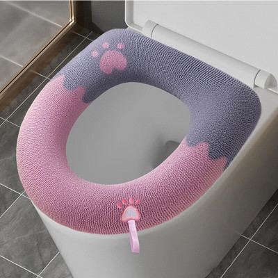 Talvine soe paks WC-istmekatte matt Pehme pestav Closestool Universaalne WC-poti kaanepadi Bidee padi Vannitoa tarvikud