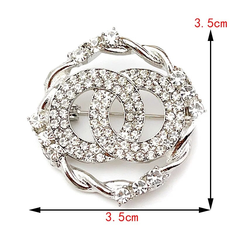 Κορεάτικο Rhinestone Διπλό Δαχτυλίδι Καρφίτσα Μεταλλική Τρεις Στρογγυλές Καρφίτσες Γυναικεία T-Shirt Ζακέτα πόρπη κοσμήματα Αξεσουάρ Χονδρική