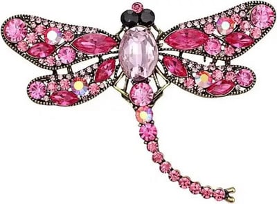 Ženski veliki kristalni vintage vilin konjic broševi gradijent cirkonski broš kukac igla modni dodaci za kaput slatki dragulj